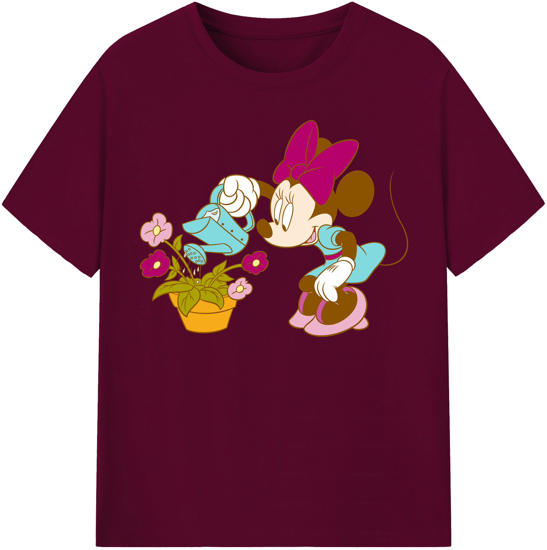 （画像用） ミッキーマウス Mickey Mouse レディースカジュアルプリントTシャツ（綿100％）
